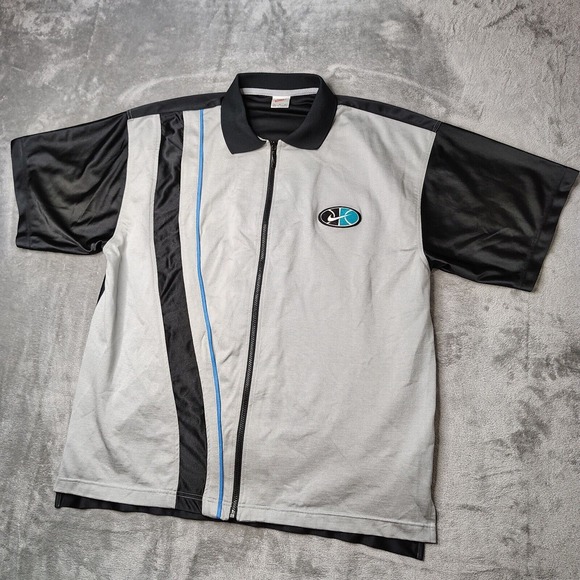 Vintage Nike Jersey Mens XL Gray Shooting Warm Up Full Zip Basketball Swoosh 90s - Picture 1 of 14